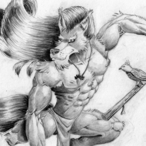 Wolfman posing